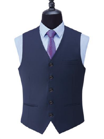 Navy five button male vest