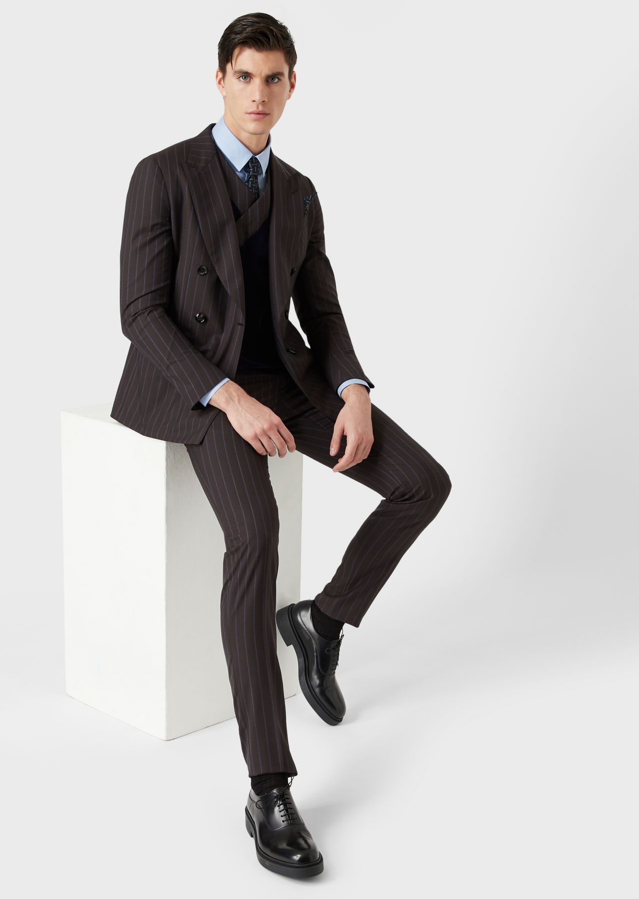 Striped mens suit