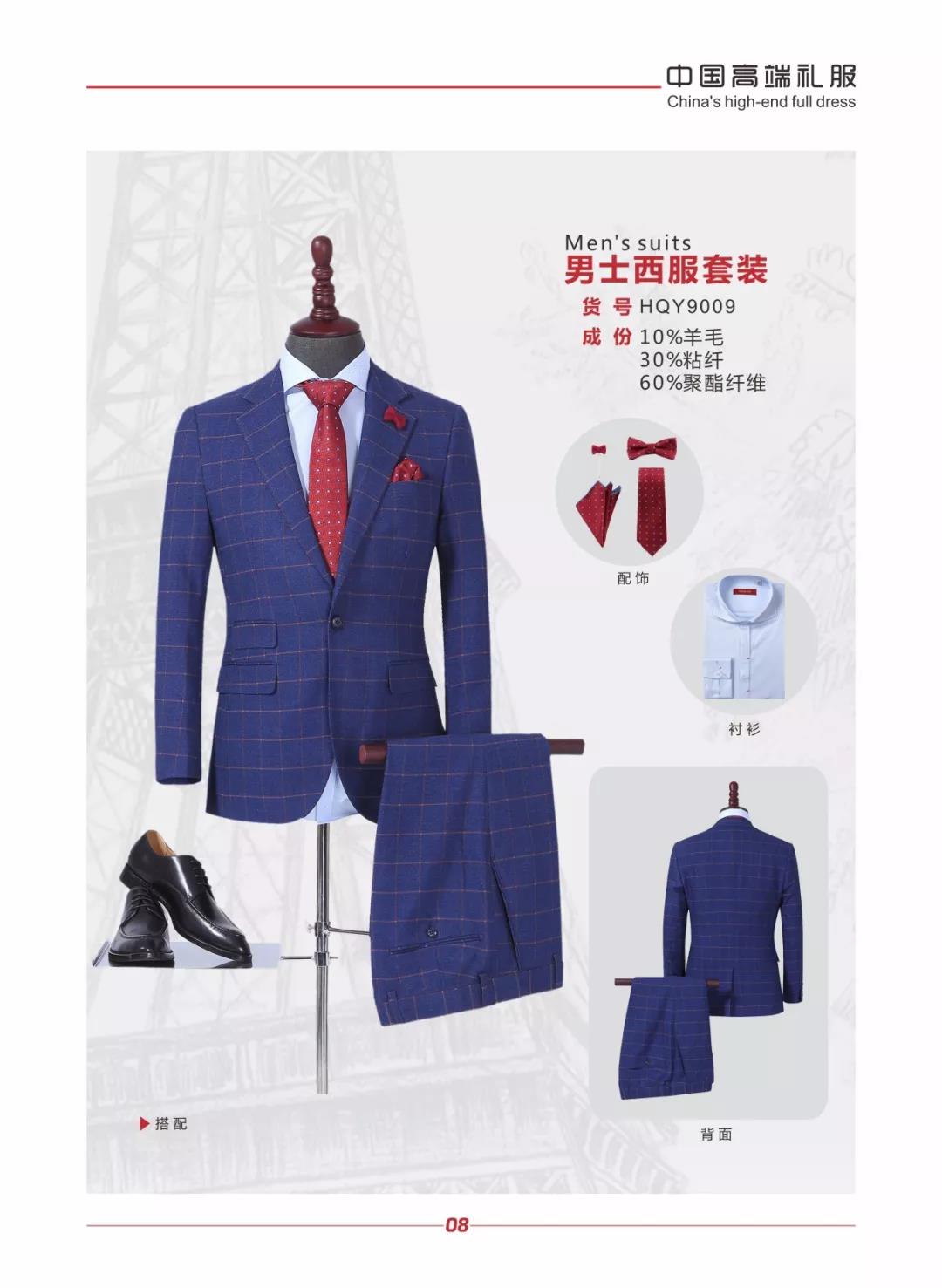 Mens blue plaid suit