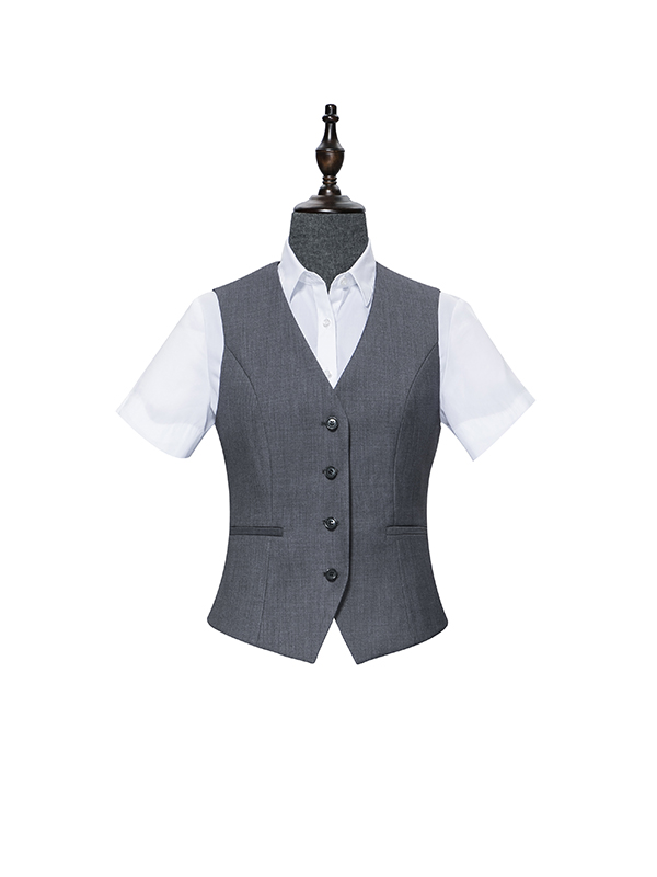 Four button Grey Ladys Vest