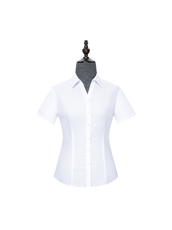 White V-Neck womens shirt