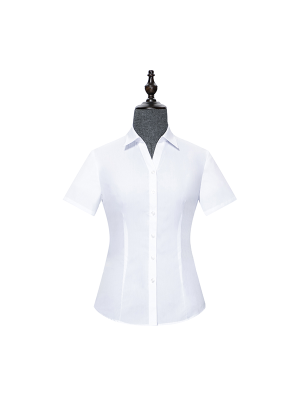 White V-Neck womens shirt