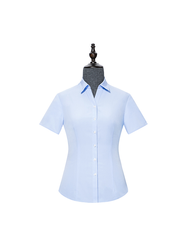 Blue V-neck womens shirt