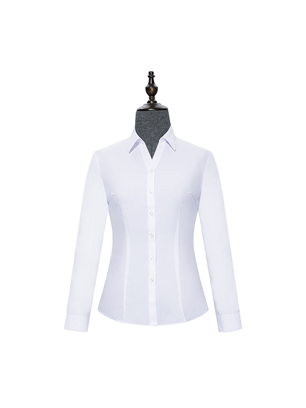 White V-Neck womens shirt