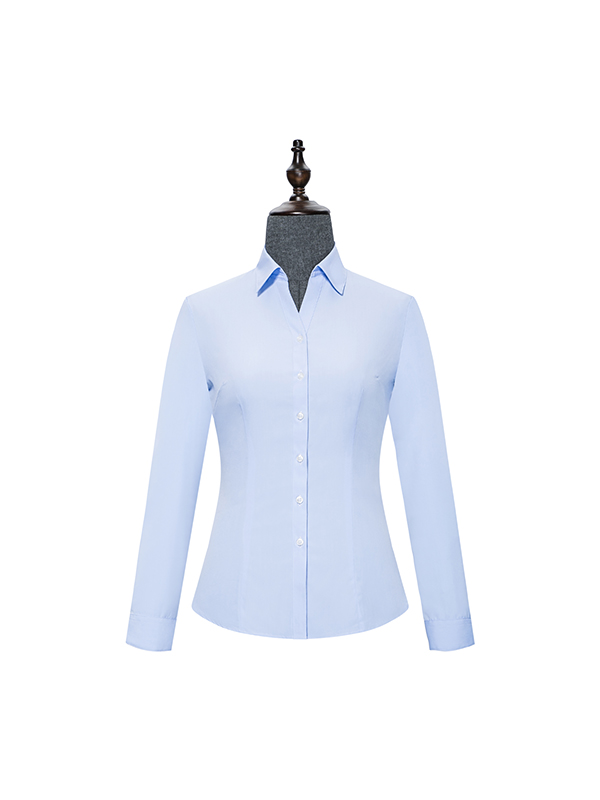 Blue V-Neck womens shirt