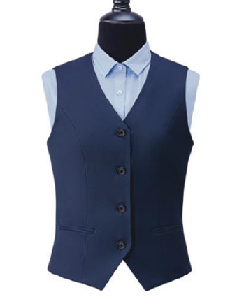 Navy four button female vest