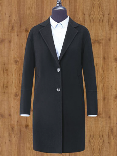 Black 100% wool female coat