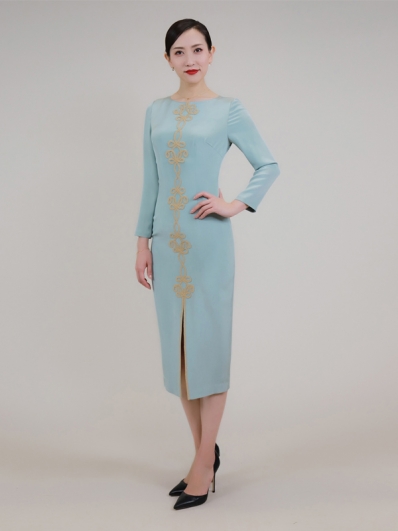 Advanced customized long sleeve trousers cheongsam