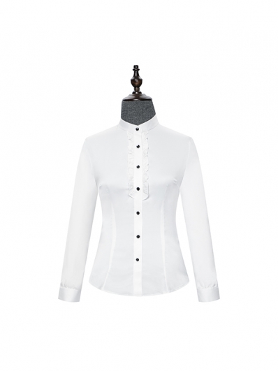 Long sleeve shirt with white fungus edge