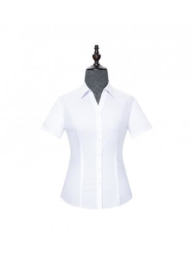 White V-Neck womens shirt