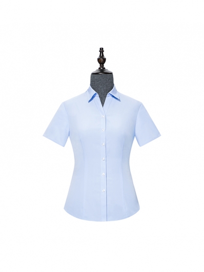 Blue V-neck womens shirt