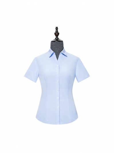 Blue V-neck womens shirt