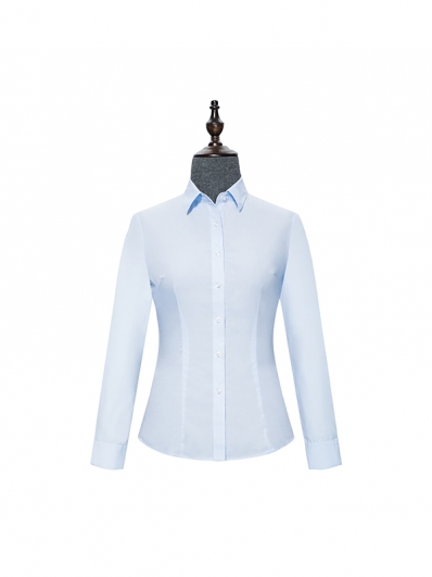 Light blue womens long sleeve shirt