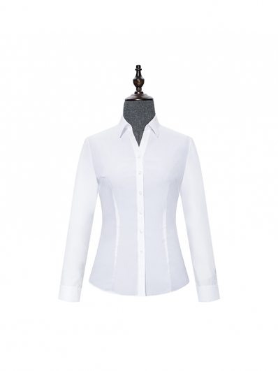 White V-Neck womens shirt